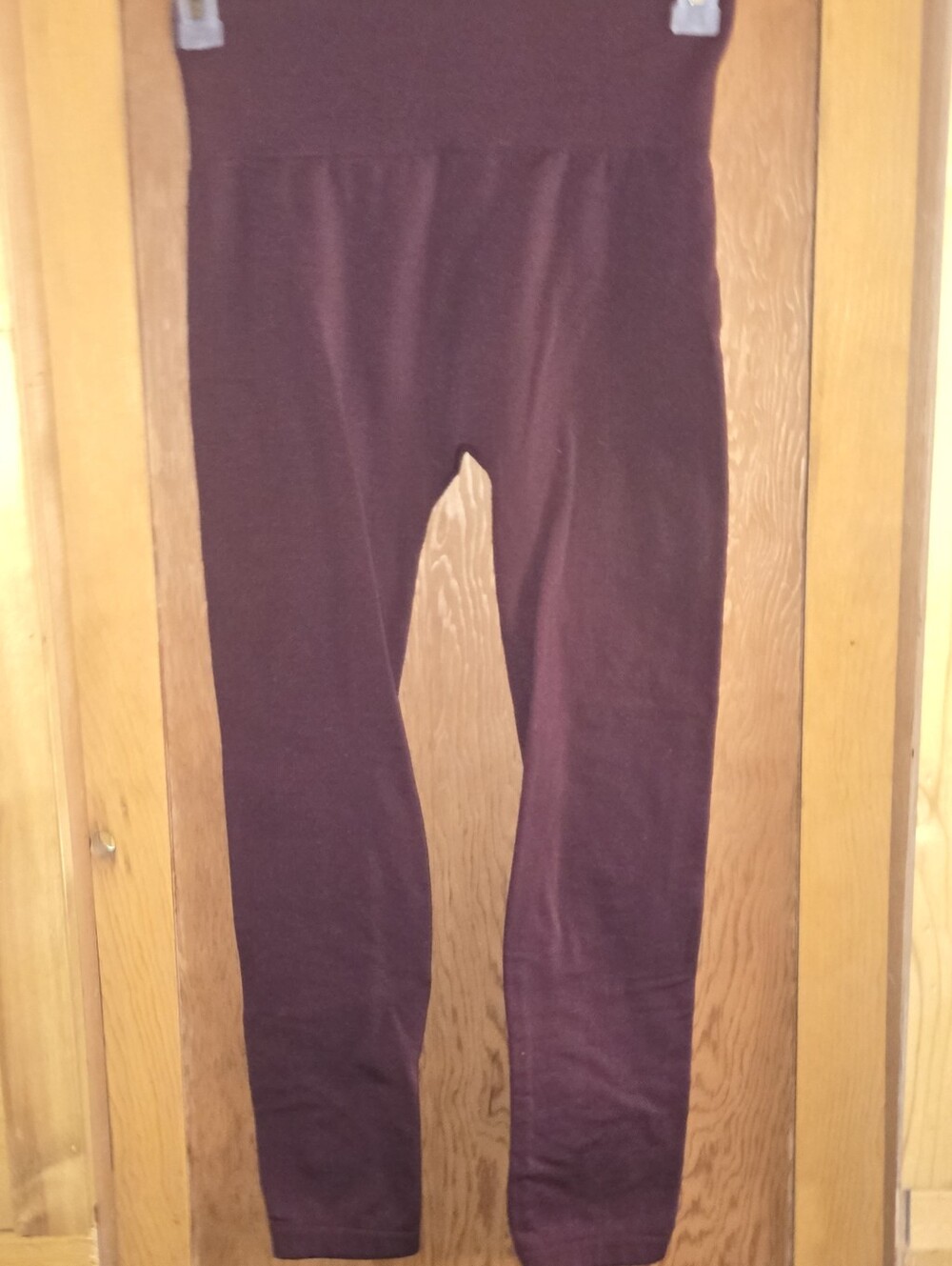 Sho sho L/XL burgundy thick fleece lined leggings